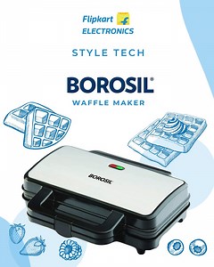 With Borosil waffle maker’s durable die-cast plates and non-stick coating, now make crispy and delicious waffles at home. #Flipkart #FlipkartStudios #FlipkartElectronics #onlineshopping #buynow #Technology #borosil #wafflemaker | Flipkart