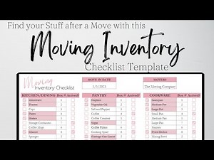 Moving Inventory Checklist, Moving Inventory List Template Excel Spreadsheet, Google Sheets, Packing