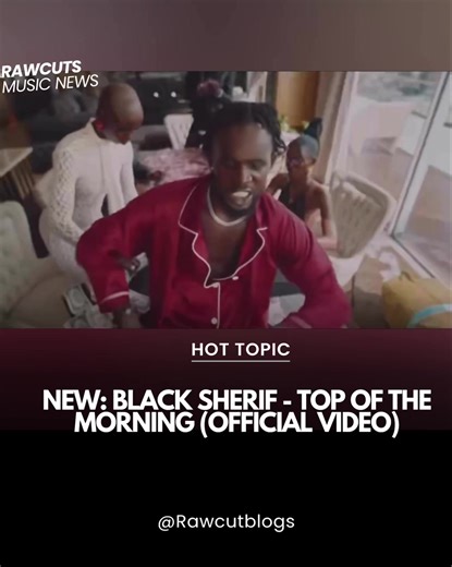 Black Sherif unleashes the official video for “Top Of The Morning”, bringing the powerful anthem to life with gripping visuals and raw storytelling. From intense performance shots to cinematic scenes that match the song’s emotion, this one hits on every level. Now live on YouTube — watch, share, and feel the energy. 🔥 #BlackSherif #TopOfTheMorning #OfficialVideo #NewMusic #GhanaMusic