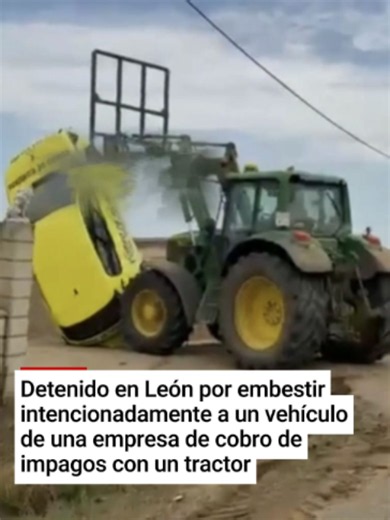Detención por daños con tractor agrícola en León