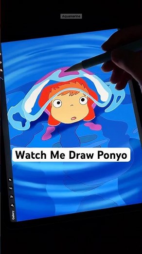 Drawing Ponyo | Cute Studio Ghibli Fan Art #drawingprocess #ponyo 🥺