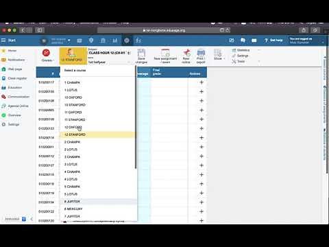 EduPage Tutorial. Observing all grades, assignments encoded by teachers