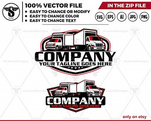 Box Truck Logo Design – Cargo Transport Branding (digital Download) - Etsy