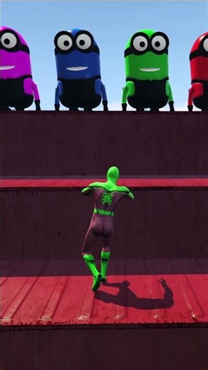 GTA 5 Ragdoll Challenge: Spiderman vs Minion Epic Water Jump Fails 77