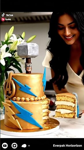 Slice of Thunder! Tasting the Thor Avengers Cake!