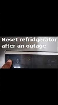 How to reset a fridge (Samsung) after power outage.