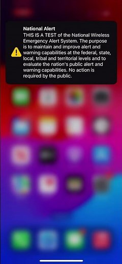 National Wireless Emergency Alert Nationwide TEST on iPhone (10/4/2023) EAS #310