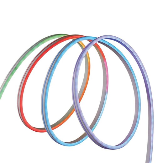 Check The Home Depot's Q&A Before Buying: EcoSmart 6.5 ft. RGBWIC Dynamic Color Changing Dimmable Linkable Plug-In LED Neon Flex Strip Light with Remote Control