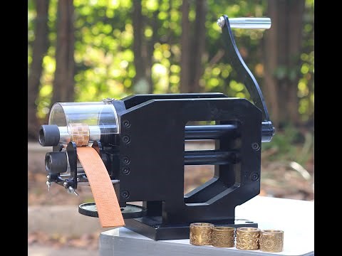 CowBoy 8700 hand crank leather belt embossing machine and rolls