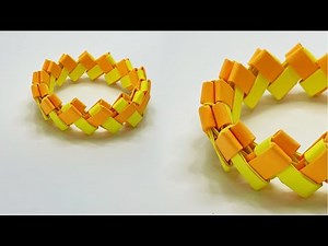 Origami Paper Chain bracelet - Easy Tutorial. Paper Crafts