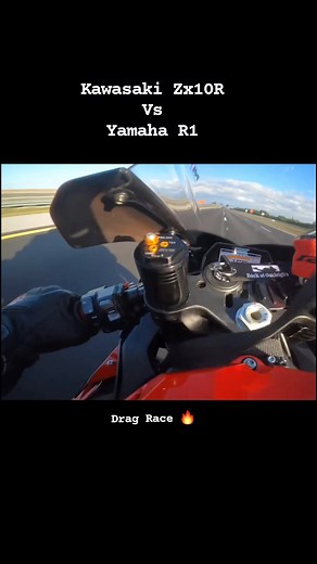 27K views · 1K reactions | Kawasaki Zx10R vs Yamaha R1 Racing #bikers #fb #yamahar1 #zx10r #sports #viralpost2024シ #fblifestyle | Bike$DrageRacing | Facebook