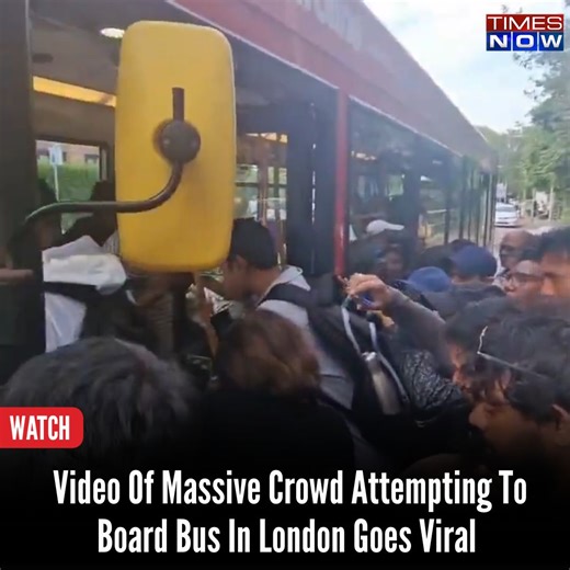 3.4K views · 5 comments | Video of massive crowd attempting to board a bus in London goes viral #ViralVideo #London | TIMES NOW | Facebook