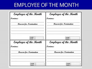 Employee of the Month Nomination Template: Editable HR Form (8.5x11, A4) - Etsy