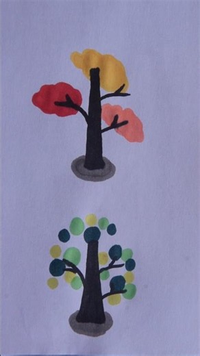 How to Draw a Tree Easily | 2 Simple Tree Drawing Ideas for Beginners 🌳✨#shorts