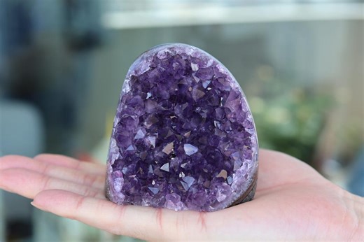 Medium Large Purple Amethyst Geode – Natural Raw Crystal Cluster for Home Decor, Birthday Gift (529g) - Etsy Australia