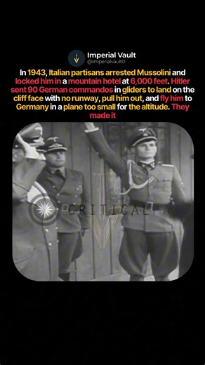 The Daring Mountain Rescue Mission That Saved Mussolini #shorts #history