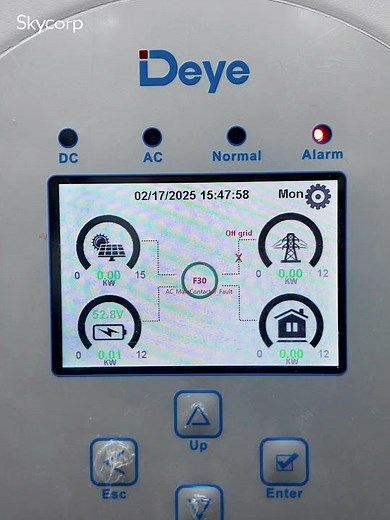 Deye inverter error F30#deye #deyeinverter