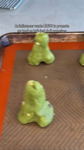 Use this Eiffel Tower rocket ship trick for super thick matcha cookies @katlieu | Katlieu