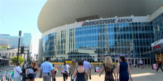 Major renovations coming to Bridgestone Arena including rooftop bar, new spire, and food hall