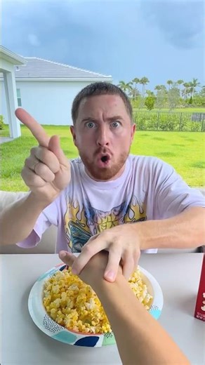 RAINBOW POPCORN 🌈🍿🤣 #shorts #khamitovy #martaandrustam ASMR MUKHBANG