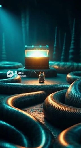 One Brave Hamster vs Ten Sleeping Pythons