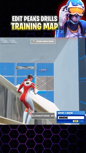 ✍️EDIT PEAKS TRAINING MAP FOR BEGINNERS✅ #fortnitemap #fortnitetips #editpeaks