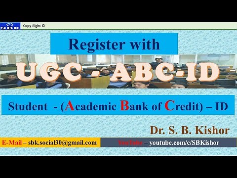 Register with UGC (Academic Bank of Credits) ABC-Id | How to Generate and download the ABC - Id?