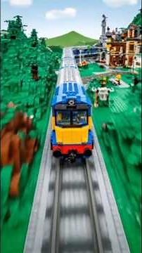 Cinematic LEGO Train Journey – From Hills to Station #shorts #legotrain