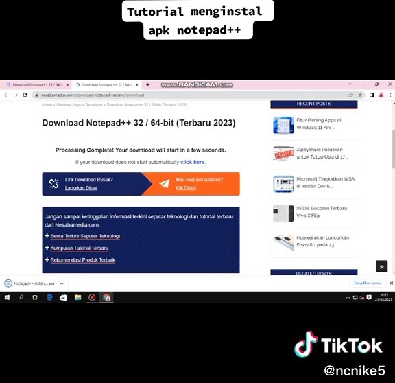 Tutorial menginstal apk notepad ,dikomputer😉 Nike Nurcahyani 17 Nia Yustina 16 #KelayaBubblePop #tutorials #belajarbareng #fyp #tugassekolah