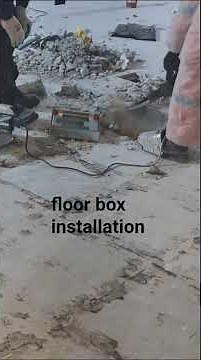 Floor box installation #construction #construction #electrical