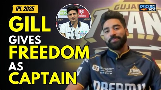 525K views · 10K reactions | From RCB To GT, Siraj talks about emotional shift. Mohammed Siraj praises Shubman Gill as a 'bowler’s dream' captain, calling him supportive and open to new ideas on the field.  #IPL2025 #GT #ShubmanGill #MohammedSiraj #IPL #GujaratTitans #Trending #Cricket #Viral #AshishNehra #CricketNews #Interview #Siraj #RCB #RCBvsGT #Gill Watch the full interview right here! | CricketNext.com | Facebook