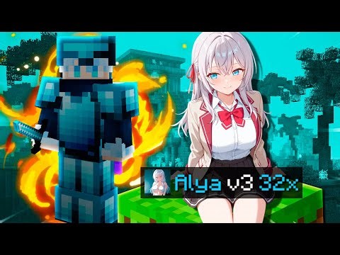 Alya v3 32x - minecraft bedwars texture pack (anime texture pack)