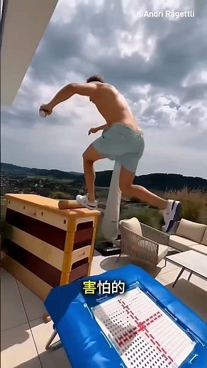 No-legs challenge! He jumped from one ball to another and into the swimming pool 😂🔥 #challange #m...