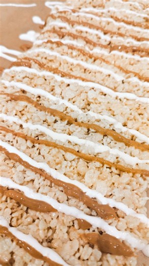 Eight Cow Creamery | Homemade Ice Cream on Instagram: "Introducing our newest Crispies: Fluffernutter 🤍🥜 Peanut butter mixed right into the crispies, finished with a PB + marshmallow fluff drizzle. 😍🤤 ✨It’s Gooey... Nutty... Gluten Free and DANGEROUSLY GOOD!✨ Pair it with our new Fluffernutter ice cream for a deliciously dreamy treat!🍦 #dessert #icecream #fyp #eightcowcreamery #ridgefieldwa #shoplocal #homemade #pnw"