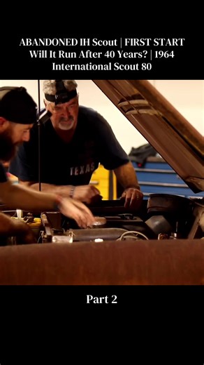 Part 2: ABANDONED IH Scout | FIRST START Will It Run After 40 Years? | 1964 International Scout 80 #restoration #fyp #viral #abandoned #foryou