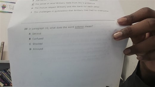 In paragraph 10, what does the word solemn mean? A Serious B Co... | Filo