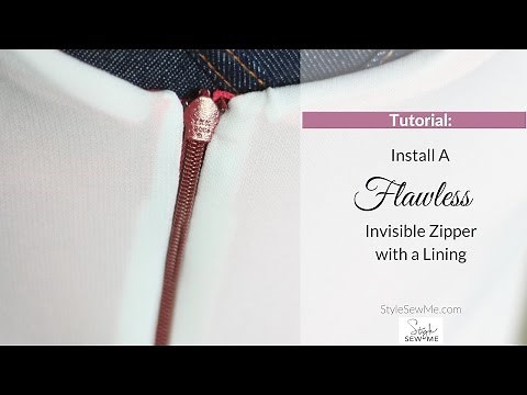 How to Sew An Invisible Zipper In A Lined Dress - Tips for FLAWLESS Install
