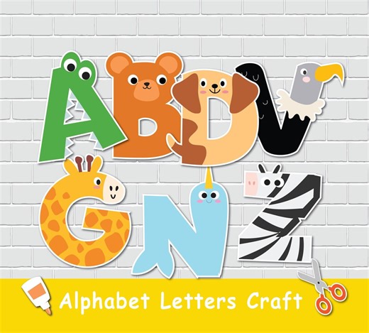 Alphabet Letters Craft for Kids, Uppercase Letter Recognition, Toddler Paper Craft, Preschool Activities, ABC Printables for Homeschool - Etsy