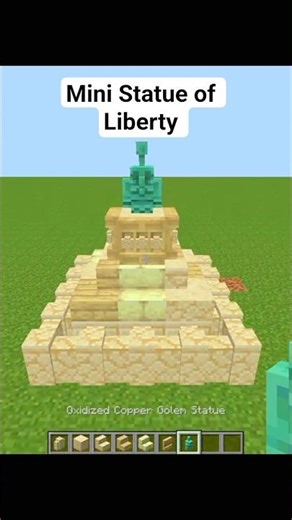 MINECRAFT Mini Statue of Liberty🗽😳 #minecraft #shorts