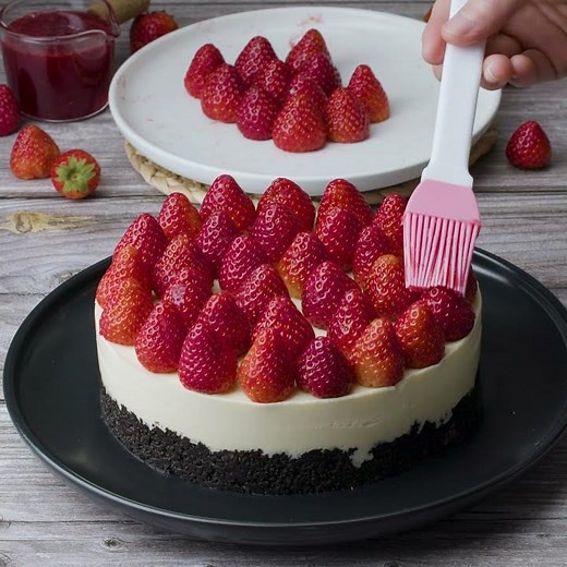 Strawberry OREO Cheesecake Hacks #Shorts