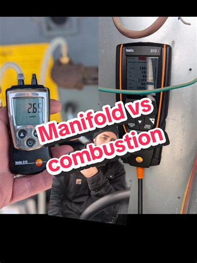 It doesn't stop at manifold pressure... Using a combustion analyzer to set up any burner is how it's done. The name plate manifold pressure may not be the optimal setting. The @Testo North America 510 dual port manifold and 310 II analyzer are being used in this video. #combustionanalysis #burnersetup #combustionanalyzer #hvac #hvacservice