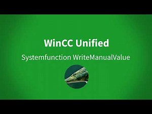 WinCC Unified: how to use the systemfunction WriteManualValue