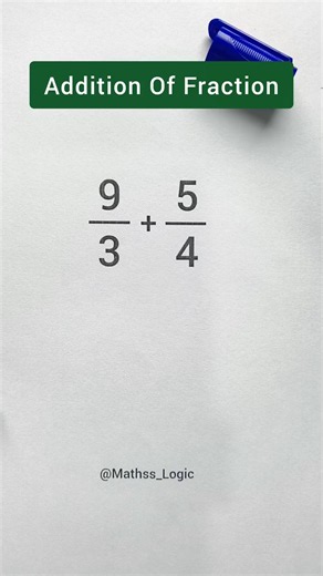 Addition Of Fractions #mathematics #maths #fractions #shorts #trendingshorts