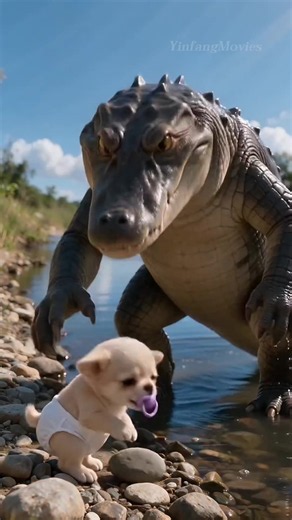 bad boy didn’t be eaten,but the crocodile’s family were died#cartton #aistory #fypシ゚viral #story #funny