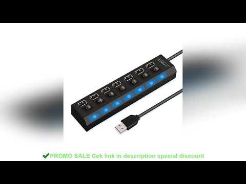 High Speed 4/7 Ports USB HUB 2.0 Adapter Expander Multi USB Splitter Multiple Extender with LED Lamp