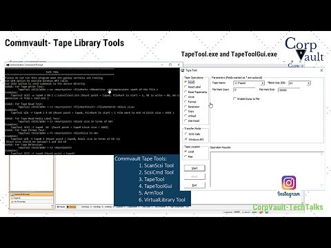 Commvault Tape Troubleshooting | TapeTool.exe & GUI Explained (Part 2)