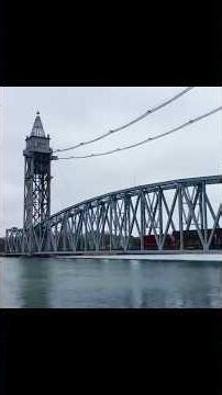 Cape Cod Canal Railroad Bridge being lowered. #capecod #travel #bridge #railroad #interesting