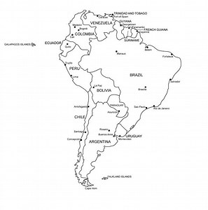 America Del Sur Mapa Con Nombres