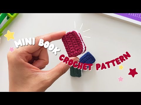 CROCHET This Adorable Mini Book in less than 1 Hour - Crochet PATTERN