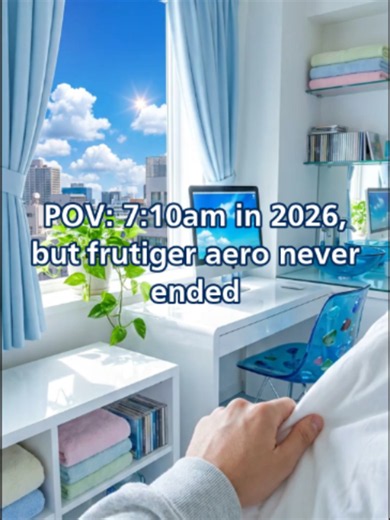 POV: 7:10am in 2026, but frutiger aero never ended. A first-person morning commute through a 2026 that still looks like 2000s stock photos: blue skies, glass offices, fountains and blue carpet. Which clip would you live in? #frutigeraero #frutigeraeroaesthetic #aero #y2k #y2kaesthetic